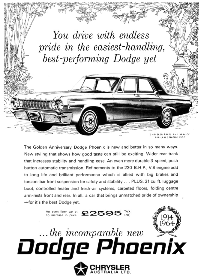 1964 VD2 Dodge Phoenix Chrysler Australia